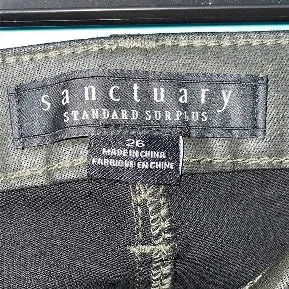 Sanctuary Women's dark green Standard Surplus skinny pants size 26 - Picture 8 of 9